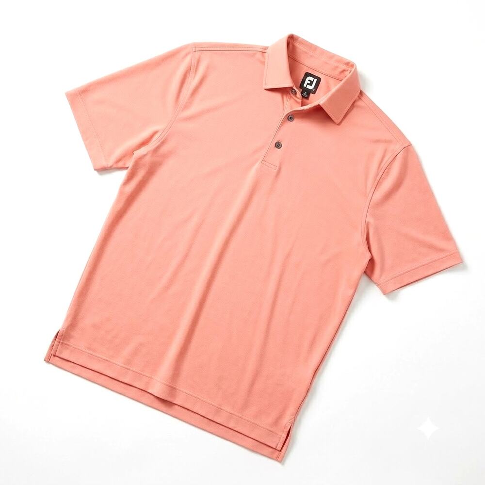 FOOTJOY Performance Jersey Polo Shirt Orange Golf Office Mens XL